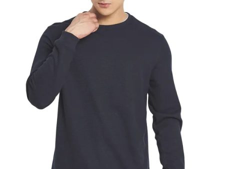 Mettle Men Navy Blue Solid Cotton T-Shirt Hot on Sale