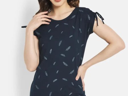 Women Indigo T-Shirt For Discount