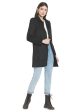 Mettle Women Black Solid Cotton Coat on Sale