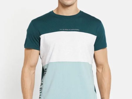 Men Teal T-Shirt Online Sale