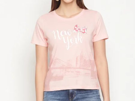 Mettle Women Pink Printed T-Shirt For Sale