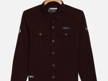 Octave Boys Maroon Casual Shirt Hot on Sale