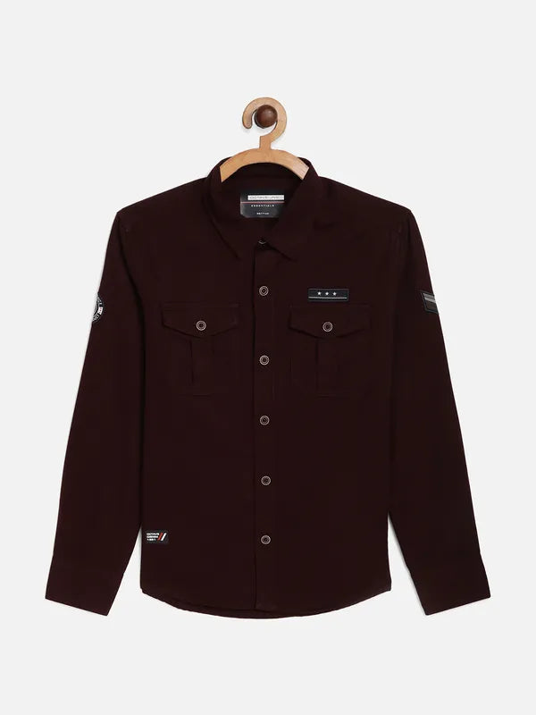 Octave Boys Maroon Casual Shirt Hot on Sale