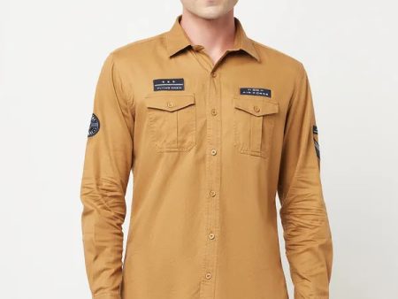 Men Khaki Shirts Discount