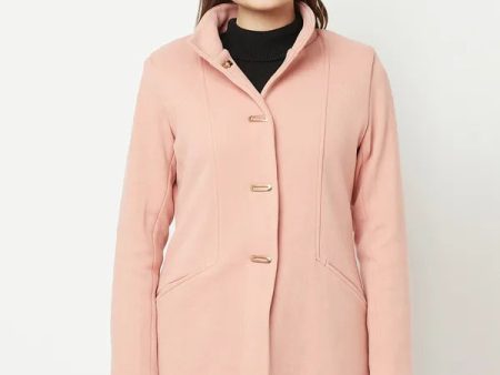 Women Suede Pink Coat For Cheap