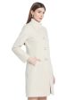 Mettle Women Cream-Colored Solid Cotton Overcoat Sale