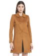 Mettle Women Brown Solid Cotton Overcoat For Discount