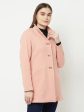 Women Suede Pink Coat For Cheap