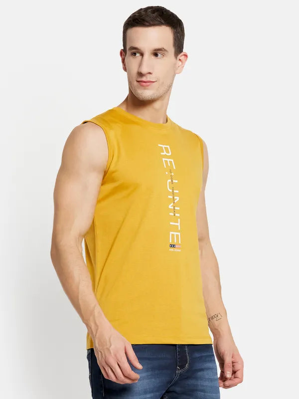 Men Dusty Mustard T-Shirt Cheap