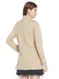 Mettle Women Cream Solid Cotton Overcoat Hot on Sale