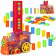 Electric Domino Train Set for Kids | Educational Building Blocks with Light & Sound | Stacking Tile Game Toy Supply